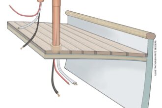 Illustration of a through deck gooseneck