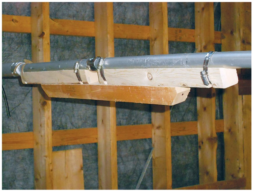 With the strongback clamped to it, the furler is protected from damage.