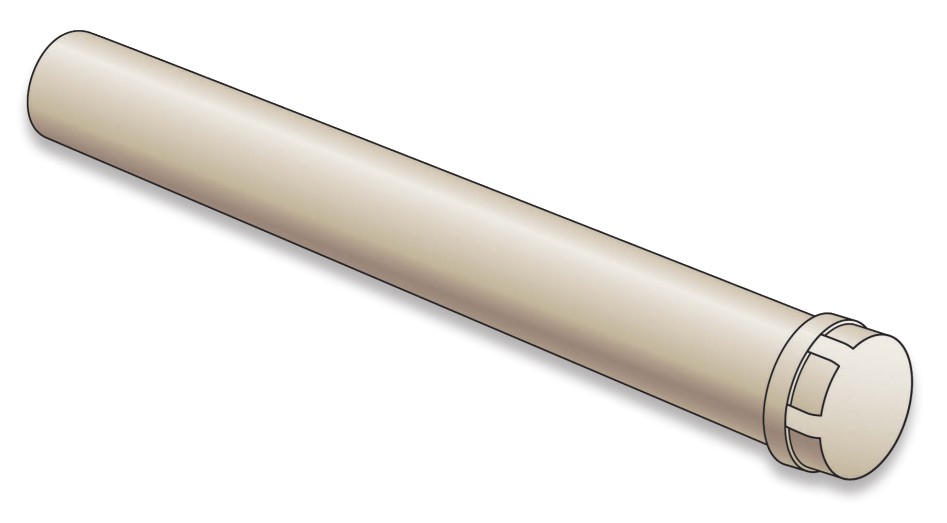 A plastic pipe with a cap on one end can be used for storing rolled-up paper charts.