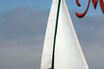 Steve and Carol Capp sail their Vineyard Vixen 34, Mimosa, on Lake Michigan.