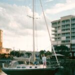 Brian and his wife, Carol, sail their Pearson 35, Hornblower, on Florida’s Indian River.