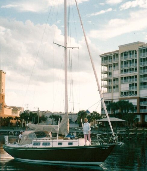Brian and his wife, Carol, sail their Pearson 35, Hornblower, on Florida’s Indian River.