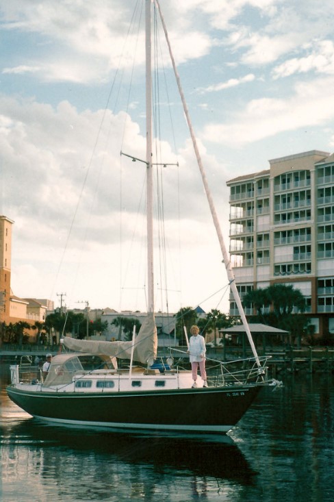 Brian and his wife, Carol, sail their Pearson 35, Hornblower, on Florida’s Indian River.