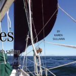 Chest-high lifelines increase safety, especially on small boat. A D-ring lashed to the shroud acts as a guide, and the line, when not in use, can be coiled and attached to the D-ring with its pelican hook.