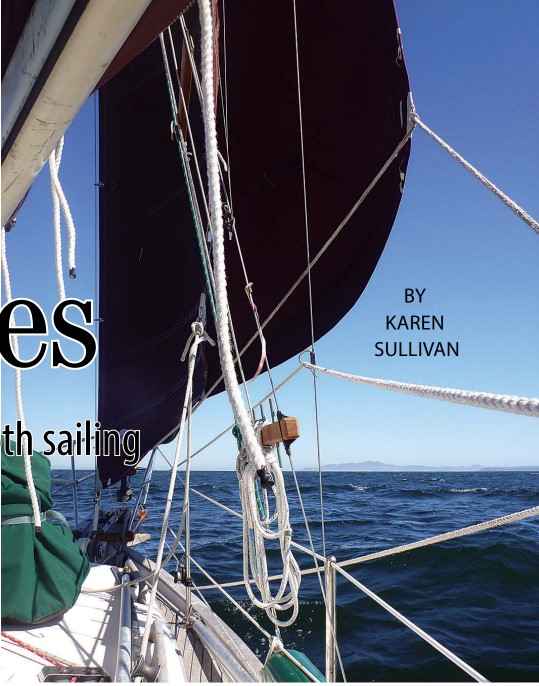 Chest-high lifelines increase safety, especially on small boat. A D-ring lashed to the shroud acts as a guide, and the line, when not in use, can be coiled and attached to the D-ring with its pelican hook.