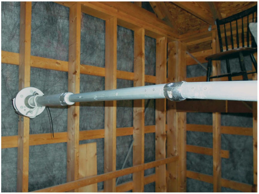 The bottom section of this headsail furler connects to the main foil at the luff feeder, creating a weak point when the system is uninstalled.