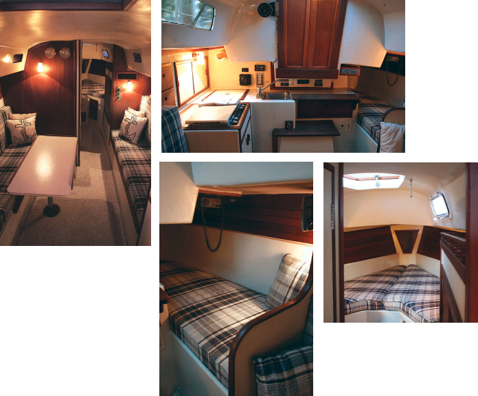 Quest’s interior is typical of the era in which she was designed: simple, intimate, and functional. Two generations of Grasers have kept her in tip-top shape, updating systems as needed but keeping her 1970s look even when renewing the upholstery.