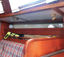 The new headliner with its removable panels made it much easier to run wiring for additional reading lights.