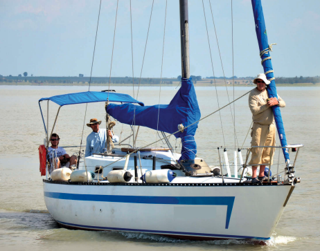 A boat sailing