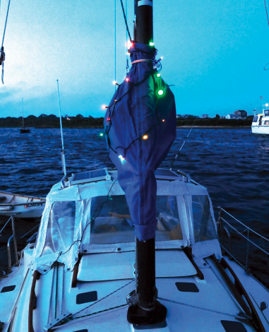 There’s no mistaking Cliff’s boat even in the most crowded anchorage.