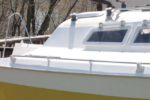 A man sitting on the boat Sunflower