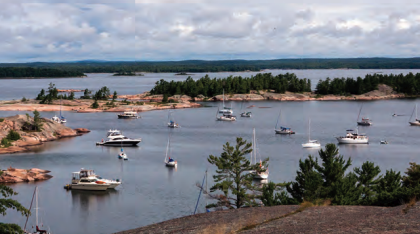 Middle Benjamins, North Channel, Lake Huron is popular with cruisers of all types.