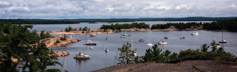 Middle Benjamins, North Channel, Lake Huron is popular with cruisers of all types.