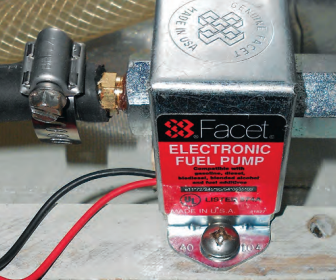 When the fuel lift pump on his 30-year-old engine wore out, Art bypassed it with an electric one.