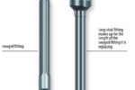 Replacing the lower fitting on standing rigging.