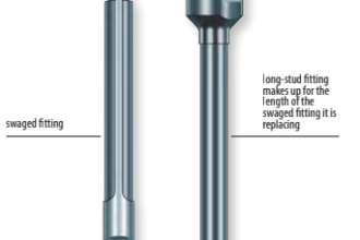 Replacing the lower fitting on standing rigging.