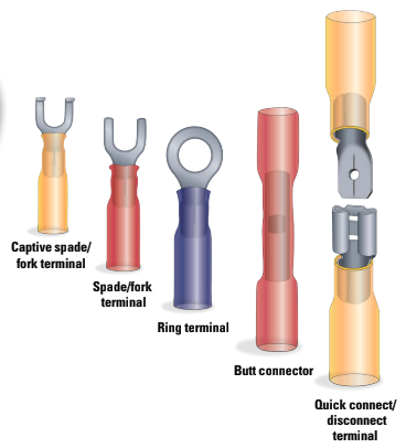 Common crimp-on terminals