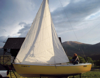 After boat and trailer were restored, it was time to check out the sails.