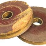 An old pair of masthead sheaves made of phenolic resin