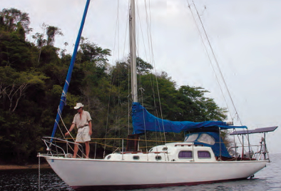 When this photograph was taken in Trinidad in 2000, James had already owned Atom for 21 years and had sailed her thousands of miles. He wasn’t done then and he’s not done now.