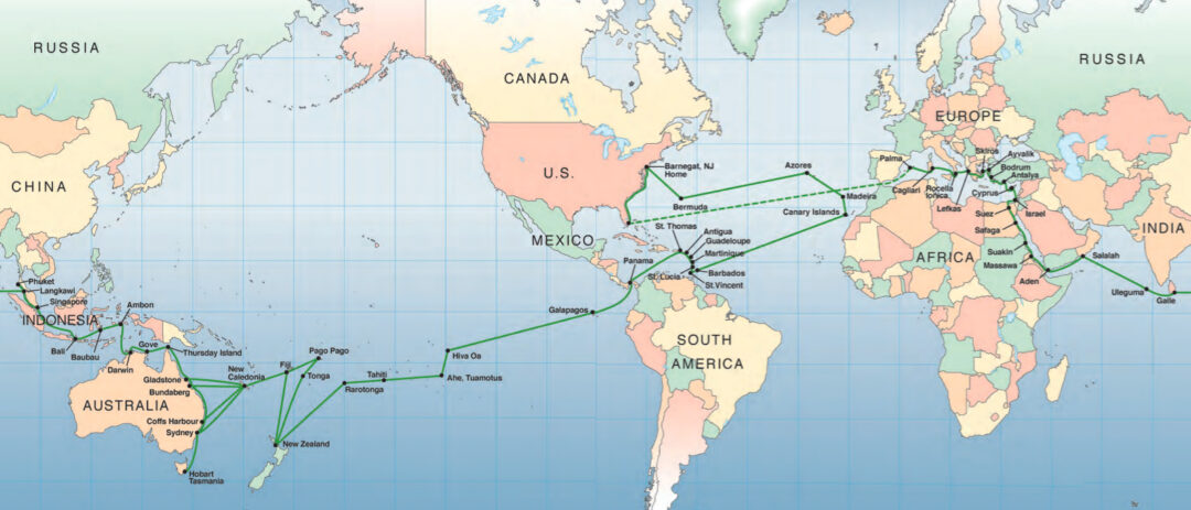 George and Janet Smith’s voyage took 17 years because they spent lots of time in places they enjoyed.