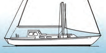 Hard dodger – Although open at its aft end, the dodger provides shelter over a steering station. It’s rare in production boats other than a few motorsailers.