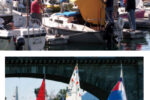 Pocket cruisers flock annually to Lake Havasu City, at left, and parade against the backdrop of London Bridge, below.