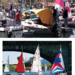 Pocket cruisers flock annually to Lake Havasu City, at left, and parade against the backdrop of London Bridge, below.