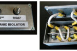 In the absence of a fault, the galvanic isolator sees little current, but a short circuit could create very high current for a short duration, hence the heavy wiring and the metal box that serves as a heat sink.
