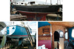 This daysailer, at left, had been left with its companionway hatch open, as if in mid-project. The Tanzer 28, bottom left, eventually found a taker, as did the Westerly Centaur, bottom right, that had apparently been under renovation when it was abandoned.