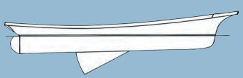 Typical centerboard yachts of the 1870s had wide beam, shallow draft, light displacement, and internal ballast. The lowered boards were delta-shaped.