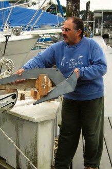 Picture of a man with a boat