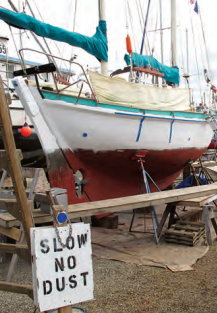Picture of a boat out of the water