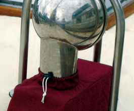 With its cover in place, the Dorade box is ready to face low-latitude sunshine.