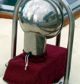 With its cover in place, the Dorade box is ready to face low-latitude sunshine.