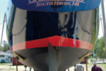 Sailmates leaves the barn after spending the winter getting a “hull lift.”