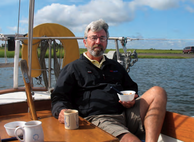 The Good Old Boat crew hopes that breakfast time aboard Trillium IV will provide Rob with lots of inspiration for his upcoming articles.
