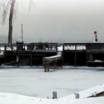 Picture of a frozen dock