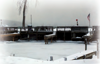 Picture of a frozen dock