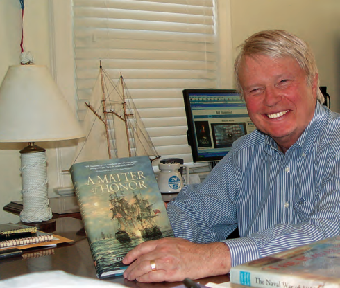 Surrounded by nautical mementos, novelist Bill Hammond brings to life the far-flung adventures of a seafaring family during the early days of the united States.
