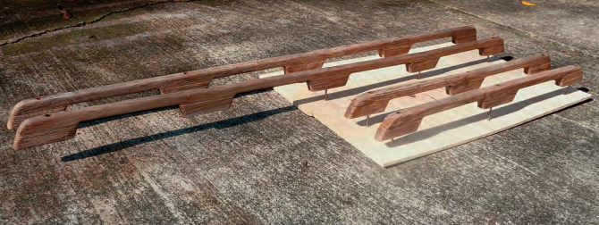 With this technique, Ferman was able to refinish his grabrails using no masking tape and without having to clean the deck afterward.