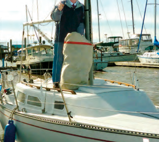 A man standing on a boat