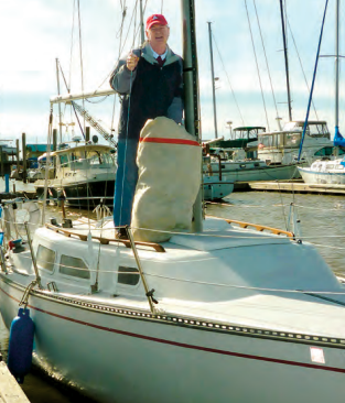 A man standing on a boat