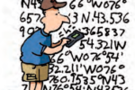 Illustration of someone figuring out coordinates