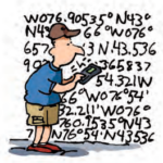 Illustration of someone figuring out coordinates