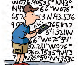 Illustration of someone figuring out coordinates