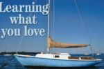 Occam’s Razor, a Sailstar Corinthian, tugs at her mooring after Kegan successfully restored her to sailing condition.