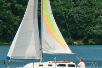 Alex Krinickas and his wife, Barbara Morris, have owned and sailed their Santana 2023, Windego, for 18 years.