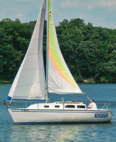 Alex Krinickas and his wife, Barbara Morris, have owned and sailed their Santana 2023, Windego, for 18 years.
