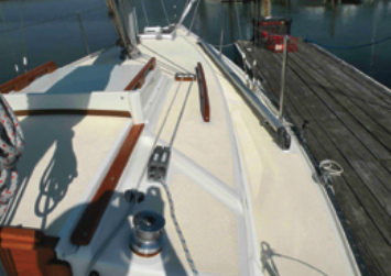 Indecision’s deck looks like new. A closer look reveals the detail Stephen and Mary put into the project.